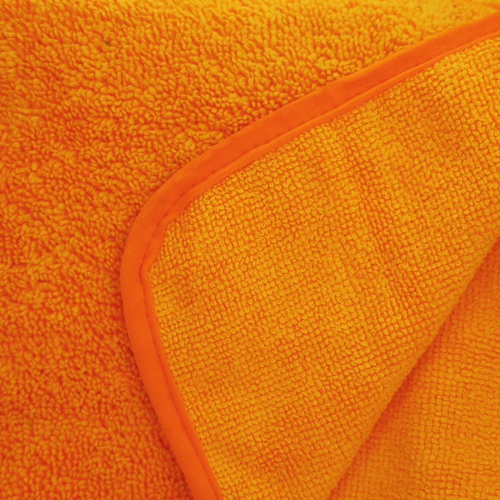 Orange Plush Drying Towel 25/36 500GSM - close up