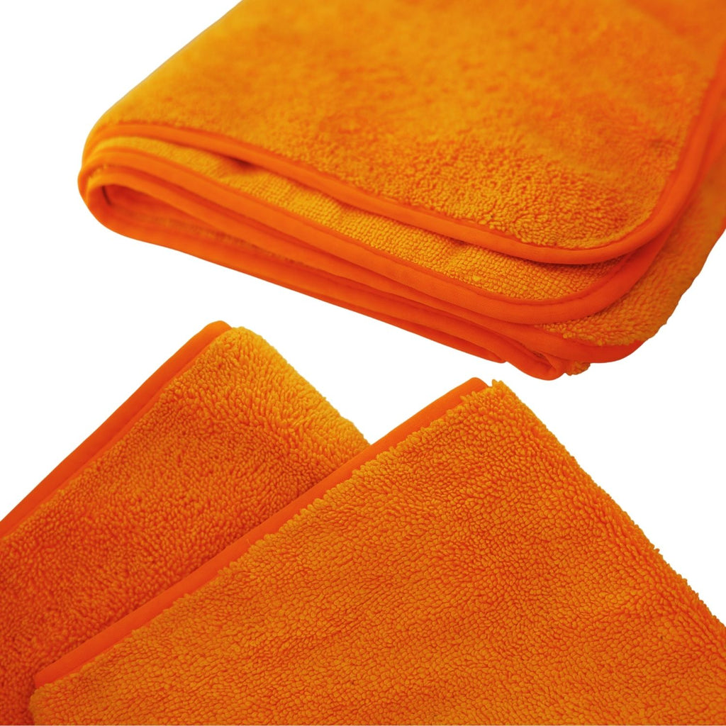 Orange Plush Drying Towel 25/36 500GSM - 2 towels