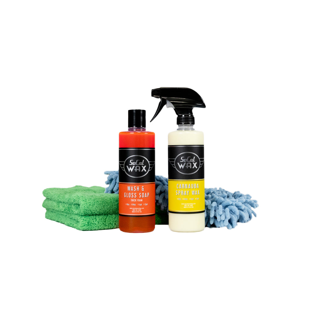 Car Wash Shampoo & Carnauba Spray Wax Kit | SoCal Wax Shop
