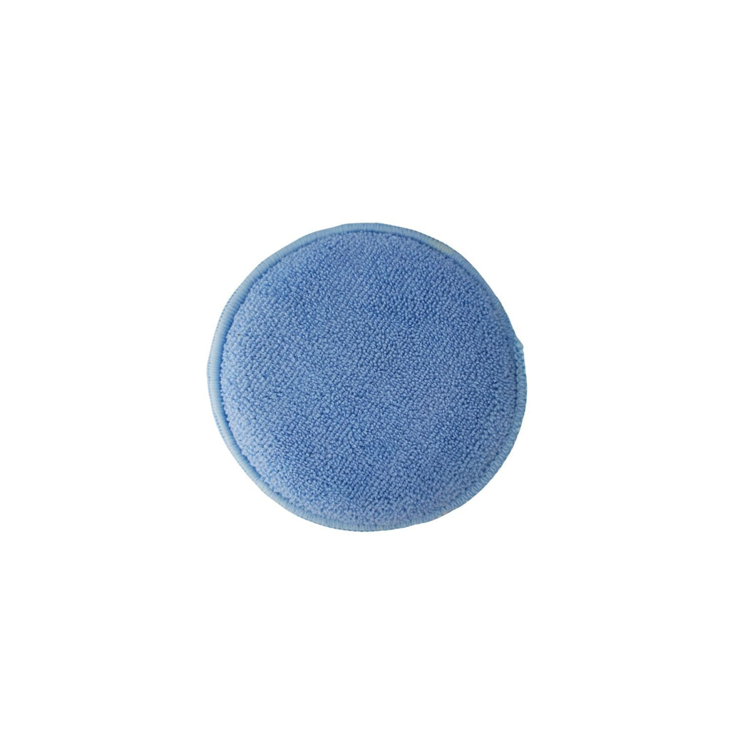 Round Pocket Microfiber Applicator Blue - front