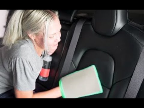 video on how to use leather cleaner for car