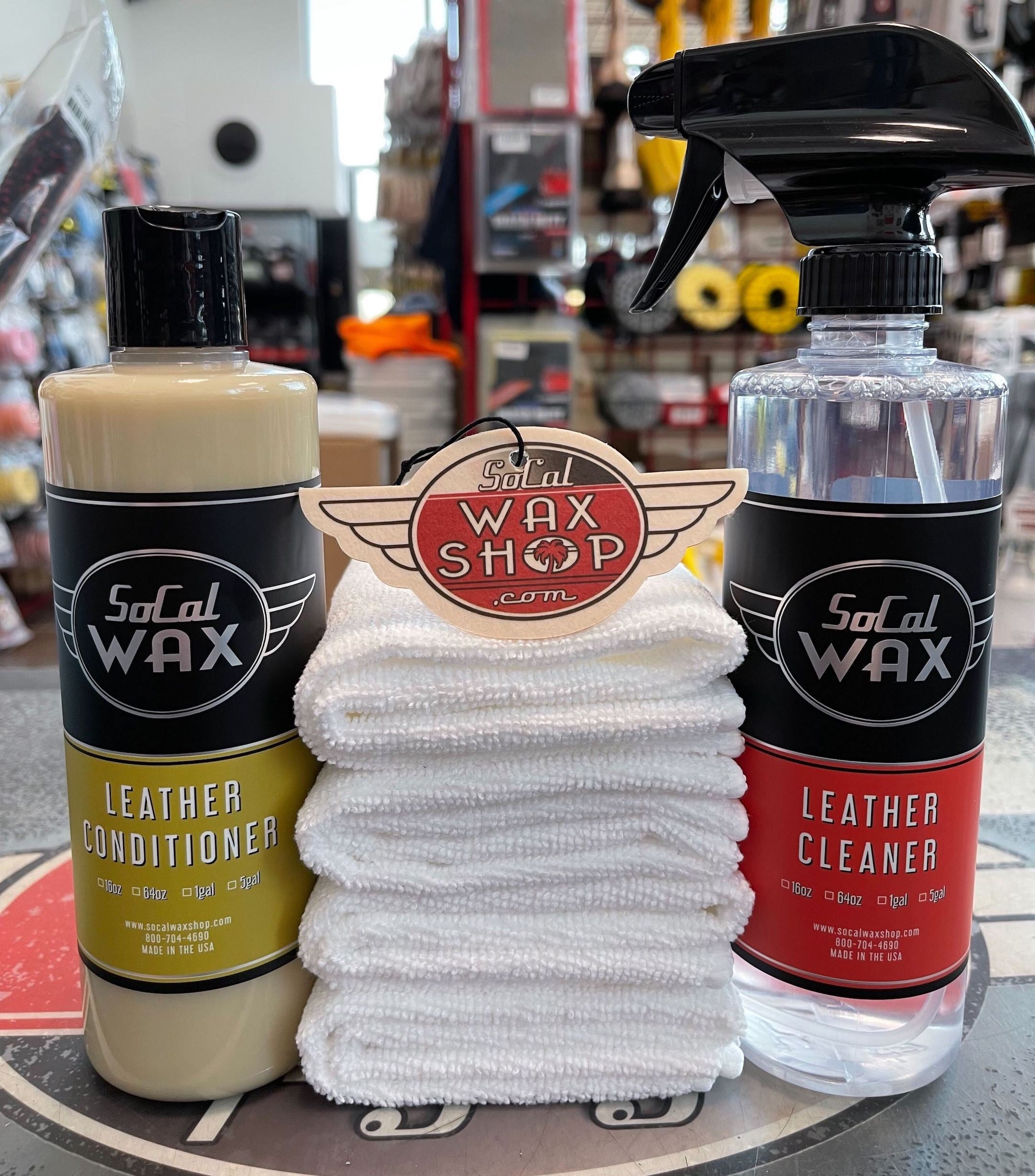 Leather Seat Cleaner and Conditioner Bundle – socalwaxshop